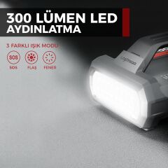 Lokithor JA2500 Akıllı Akü Takviye + Pompa + Powerbank + Led Lamba 12V 2500Amp LiFePO4