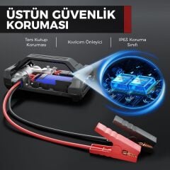 Lokithor JA2500 Akıllı Akü Takviye + Pompa + Powerbank + Led Lamba 12V 2500Amp LiFePO4
