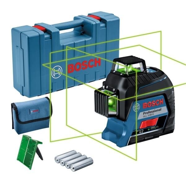 Bosch GLL 3-80 G Yeşil Çizgi Lazeri 3*360