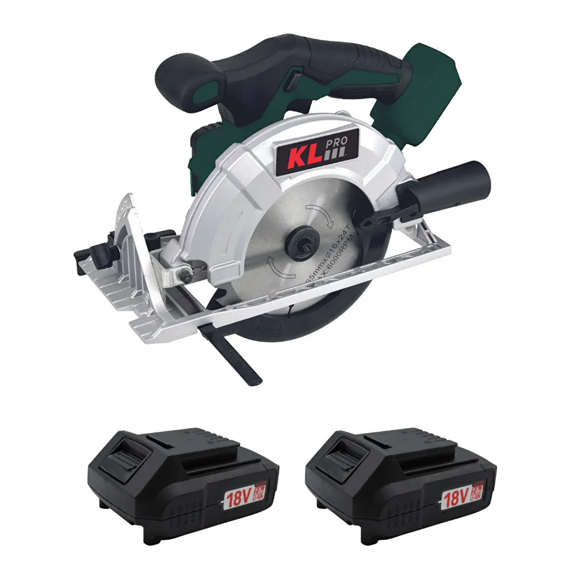 KLpro KLDAT18B-20  Akülü Daire Testere 165mm 18V 2.0Ah