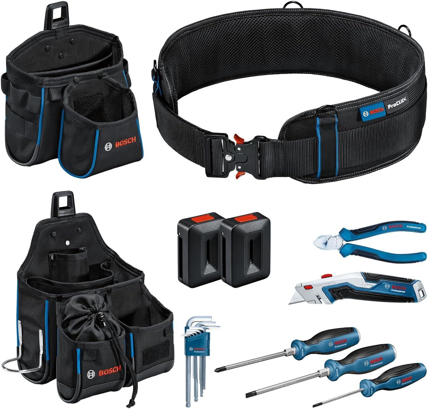 Bosch Profesyonel Alet Kemeri, Bel Çantası Ve El Aleti Seti 11 Parça - 1600A02H5C