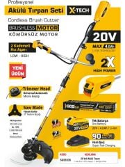 Sgs 5335 Akülü Tırpan Makinesi Kömürsüz Motor  20 Volt 4 Amper