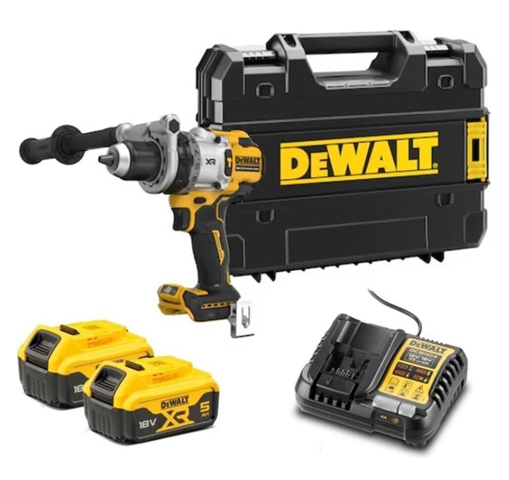 Dewalt DCD1007P2  Çift Akülü XR Premium Kömürsüz Darbeli Matkap 169Nm 18V 5.0AH