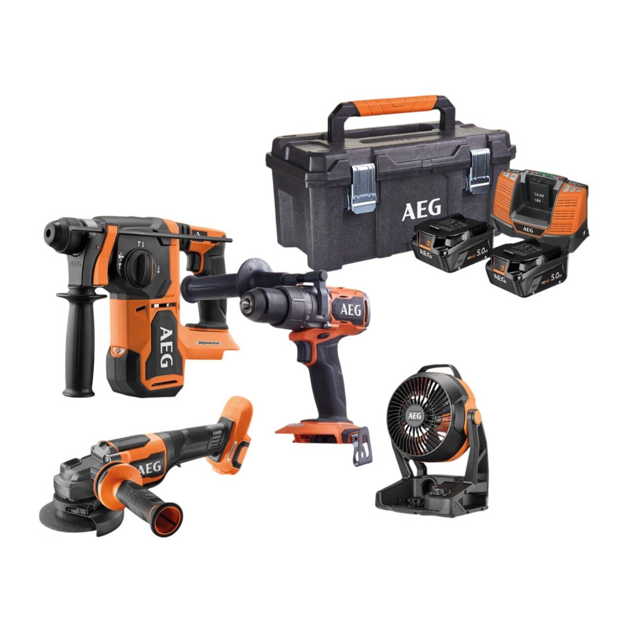 Aeg 4 lü Set 18V Akülü BBH18BL+BSB18C3BL+BEWS18+BAF18