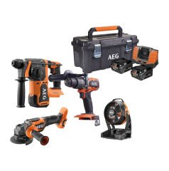 Aeg 4 lü Set 18V Akülü BBH18BL+BSB18C3BL+BEWS18+BAF18