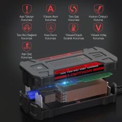 Lokithor J2500 Akıllı Akü Takviye + Powerbank + Led Lamba 12V 2500Amp LiFePO4