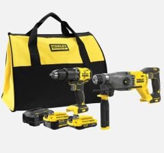 Stanley SFMCK216MDS-QW 18V Akülü Darbeli Matkap ve Kırıcı Delici 2'li Set