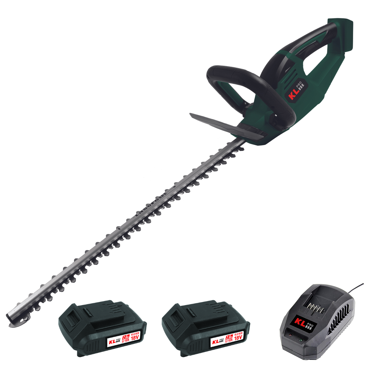 Klpro KLBCBU18-20 Çift Akülü Uzun Çit Budama Makinesi 580Mm 18V/2Ah.