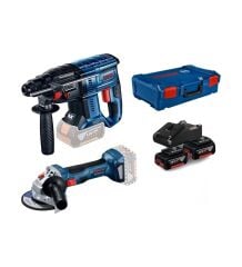 Bosch GBH 180-LI  + GWS 180-LI  Akülü Kırıcı Delici Ve Avuç Taşlama Seti