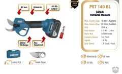 Proter PST 140 BL Akülü Dal Budama Makası 35mm