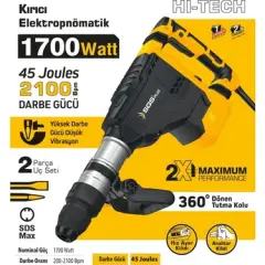 Sgs 5186 Pnomatik Kırıcı Delici Sds Max 1700 Watt 45 Joule