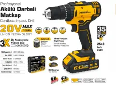 Sgs 5248 Akülü Darbeli Vidalama Matkap  20V