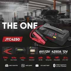 Lokithor Jtc4250 Akü Takviye + Akü Şarj Cihazı + Akü Test 12v/220v 4250amp