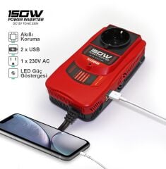 KOBB KBN150 Modifiye Sinüs Dönüştürücü İnvertör 12V/220V 150Watt