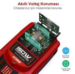 KOBB KBN150 12V/220V 150Watt Modifiye Sinüs Dönüştürücü İnvertör