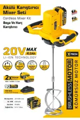 Sgs 5440 Akülü Karıştırıcı Kömürsüz Çift Akülü 20V 4.0 Ah