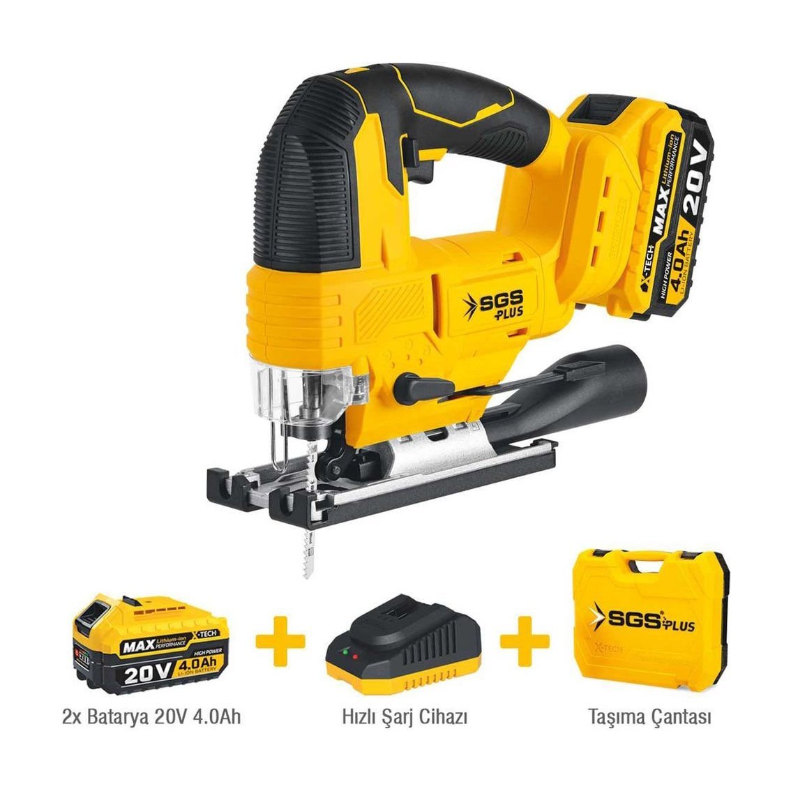 Sgs 5545 Çift Akülü Dekupaj Testere Kömürsüz 20V 4AH
