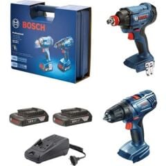 Bosch GSR 180 Li + GDX 180 Li Delme Vidalama Somun Sıkma Seti 2 x 18V 2.0AH