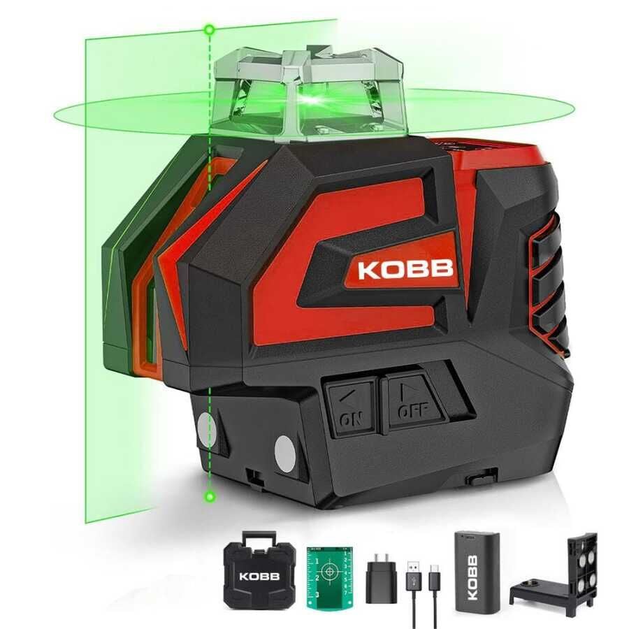 KOBB KBL32G Nokta ve Yatay Dikey Otomatik Hizalamalı Yeşil Lazer 360°