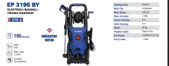 Exen EP 3195 BY Basınçlı Oto Yıkama Makinası 195 Bar