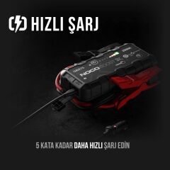 NOCO Genius GBX75 Akü Takviye 12V 2500Amp Ultrasafe Lityum+ Powerbank + Led Lamba
