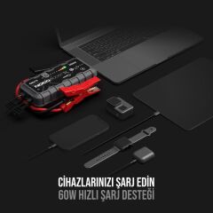 NOCO Genius GBX75 Akü Takviye 12V 2500Amp Ultrasafe Lityum+ Powerbank + Led Lamba