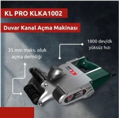 KLpro KLKA1002 Kanal Açma Beton Kazma 35mm 1450Watt