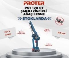 Proter PST 120 ST Akülü Budama Testeresi 20v 4.0 Ah