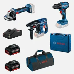 Bosch GSR 185-LI GWS 180-LI GBH 180-LI Profesyonel Makine 3 Lü Set