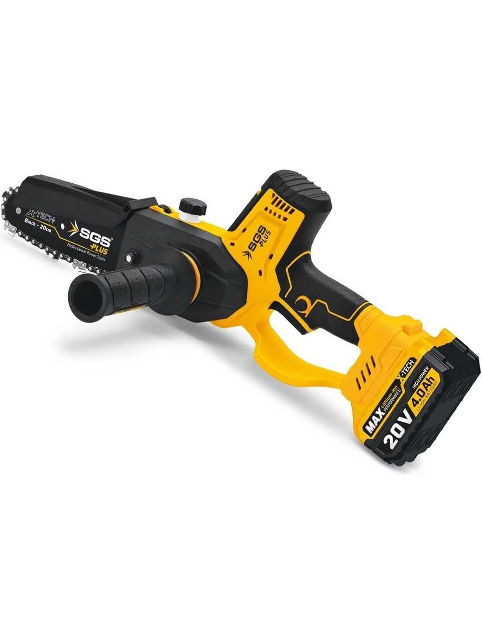 Sgs 5310 Zincirli Ağaç Budama Testeresi Kömürsüz 200MM 20V 2X4AH Akülü