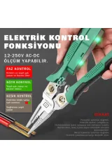 Çok Amaçlı Pense Elektrikçi Kablo Soyama Kesme Sıkma 8 Fonksiyon inmest