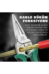 Çok Amaçlı Pense Elektrikçi Kablo Soyama Kesme Sıkma 8 Fonksiyon inmest