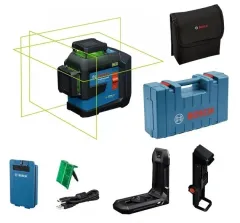 Bosch GLL 80-33 G Şarjlı Yeşil Lazer Terazi 3x360 Derece Mıknatıslı