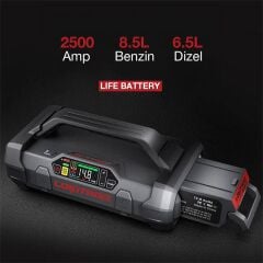 Lokithor APARTX2500  Akıllı Akü Takviye + Pompa + Powerbank + Led Lamba 12V 2500Amp LiFePO4