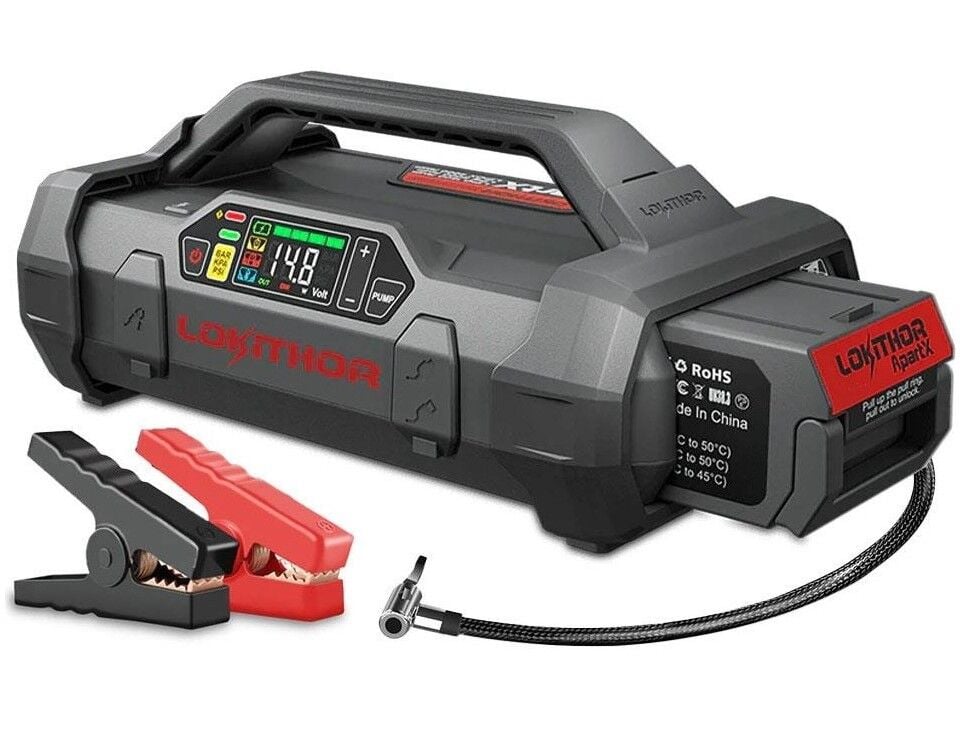 Lokithor APARTX4000 Akıllı Akü Takviye + Pompa + Powerbank + LED Lamba 12V 4000AMP Li-Polimer