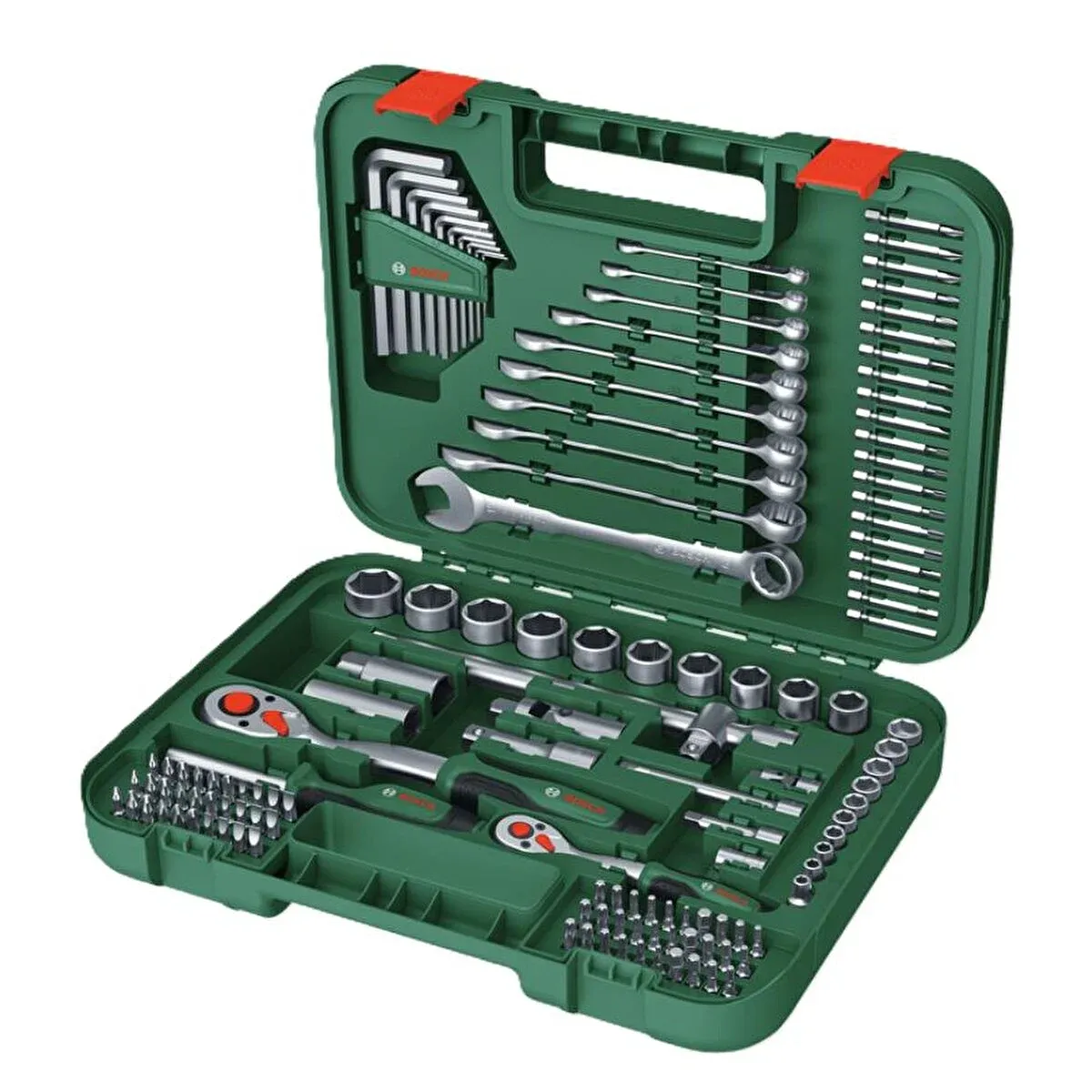 Bosch 132 Parça Lokma Ve Anahtar Takımı Seti 1/4-1/2