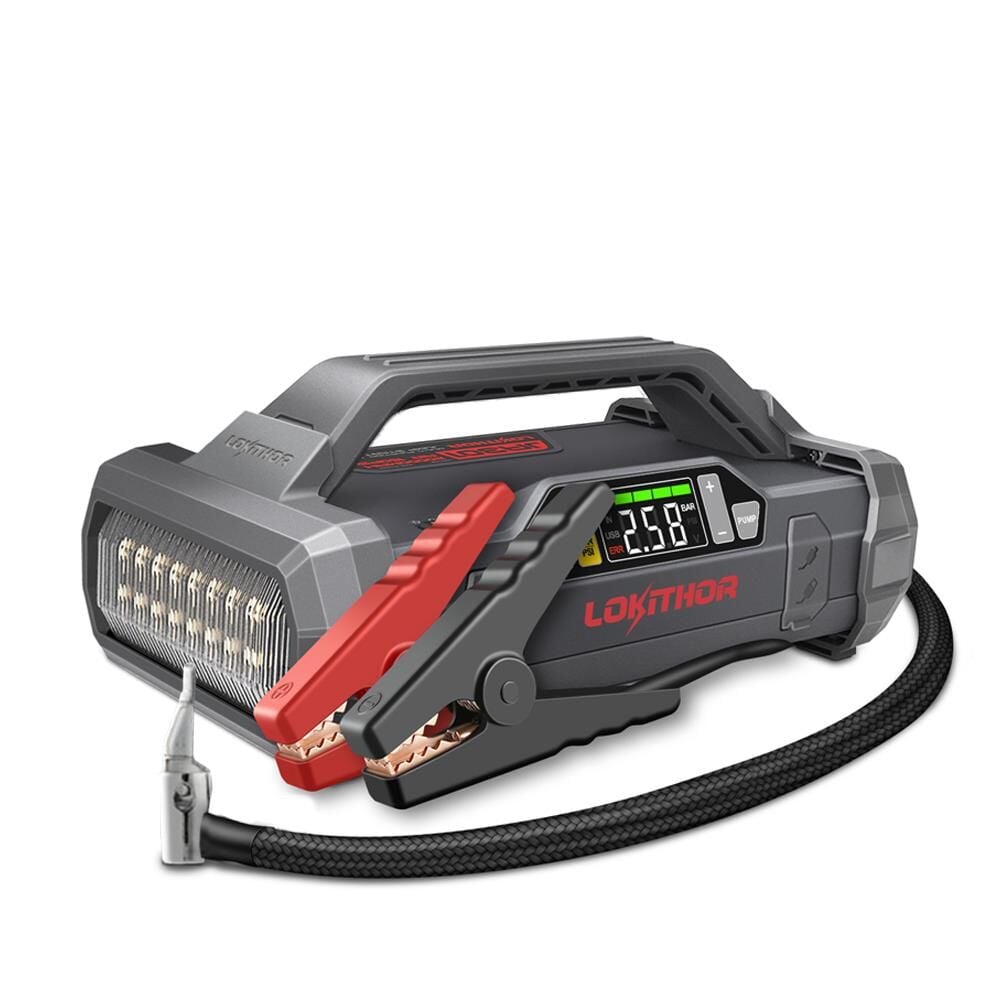 LOKITHOR JA301 Akıllı Akü Takviye + Pompa + Powerbank + Led Lamba 12V 2000Amp Li-Polimer