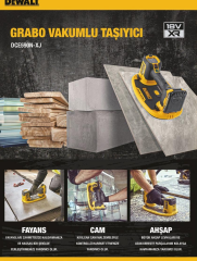 Dewalt DCE590D1 Akülü Grabo Vakumlu Vantuz Kaldırıcı 18v 2AH