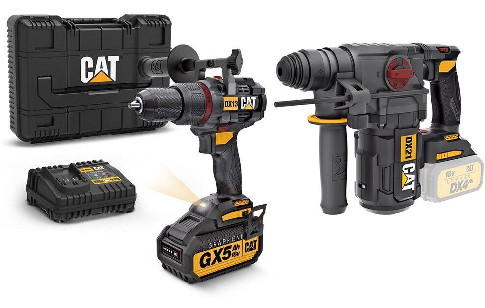 CAT DX13 + DX21B Darbeli Matkap + Hilti 2li Set 18Volt/5.0Ah