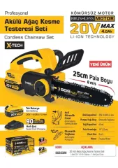 SGS 5320 Akülü Ağaç Kesme Budama Testere Makina 20V