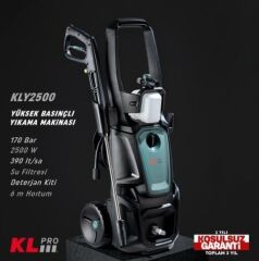 KLpro KLY2500 Basınçlı Yıkama Makinesi 2500 W 170 Bar