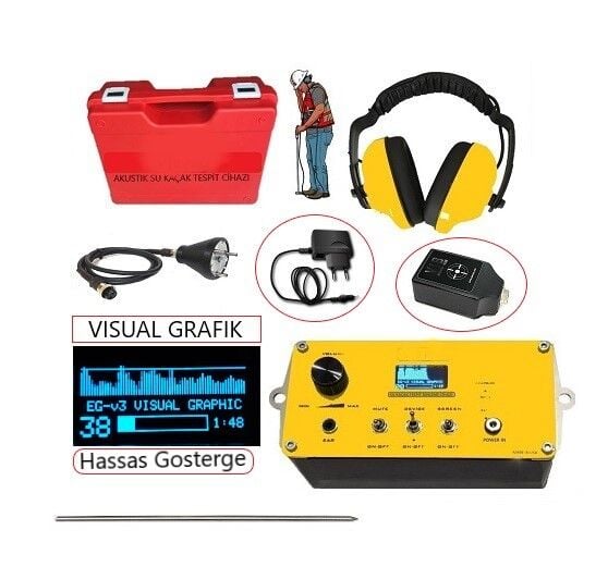 V18 Pro Akustik Su Kaçak Tespit Cihazı (Profesyonel)
